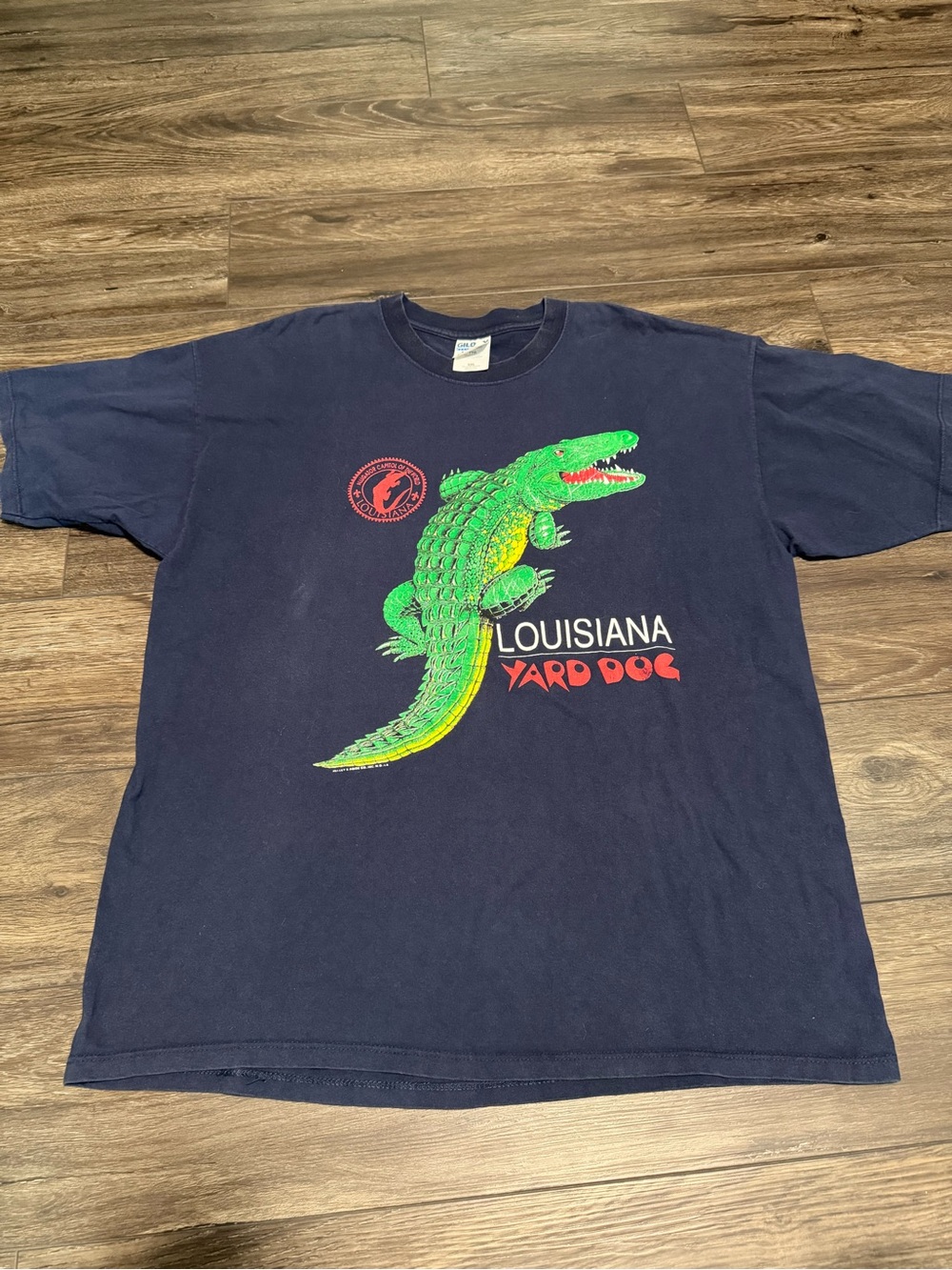 Vintage Louisiana Aligator Yard Dog Mens Shirt 2XL